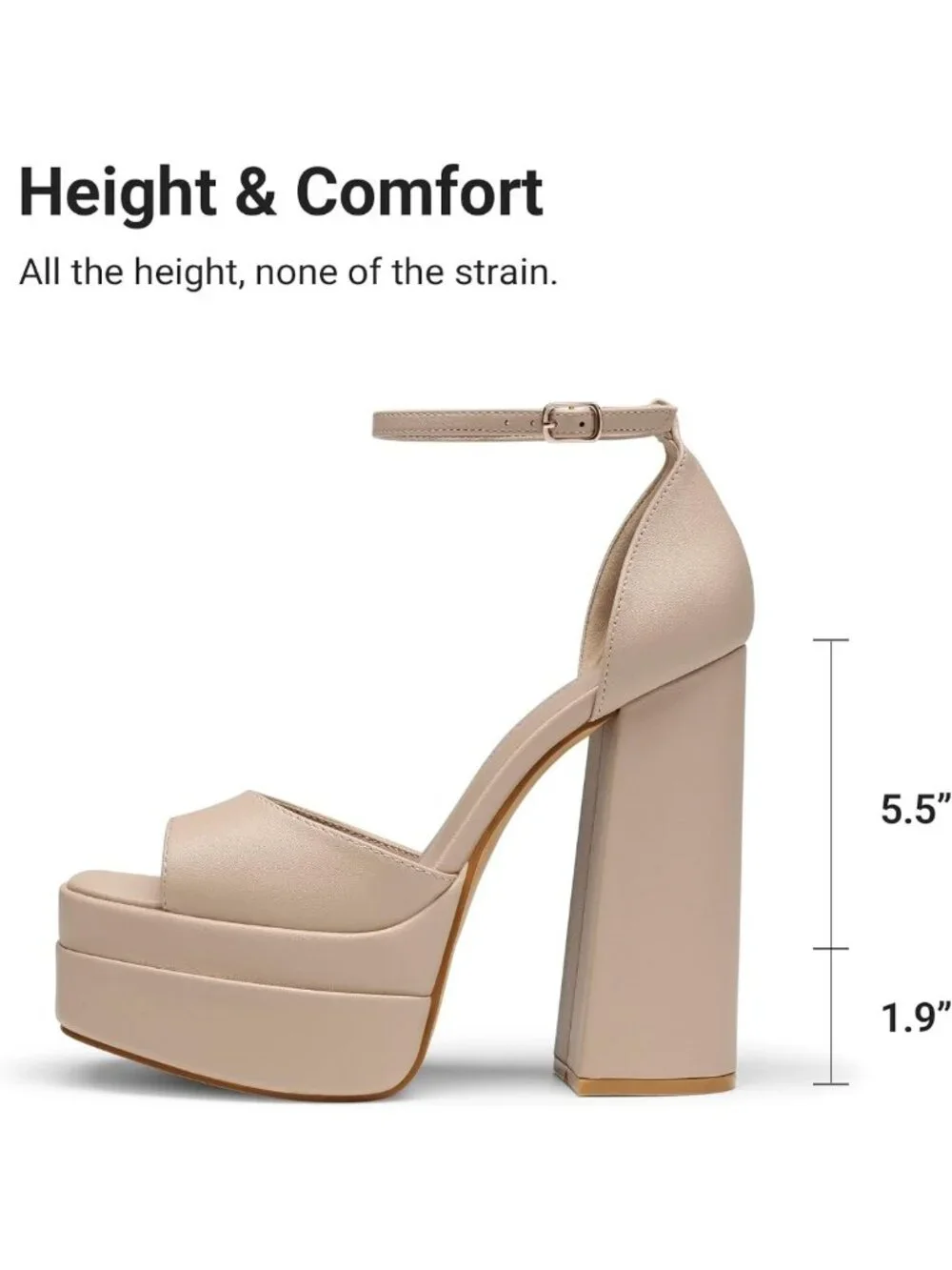 Stylish Women's Chunky Heel Platform Sandals - Perfect for Summer & Parties